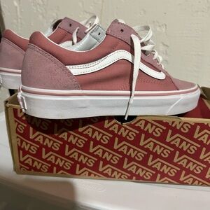 Vans Dusty Pink and White Sneakers